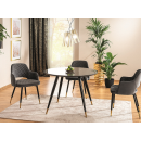 Стол обеденный SIGNAL CYRYL II эффект черного камня/черный/золотой 100